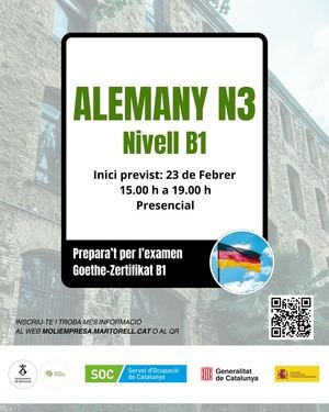 Martorell ofrece plazas para el curso de alemán B1 del 23 de febrero al 21 de mayo