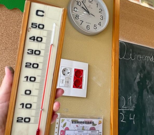 Un calor abrasador en las aulas del colegio La Carpa de L'Hospitalet: las familias protestan