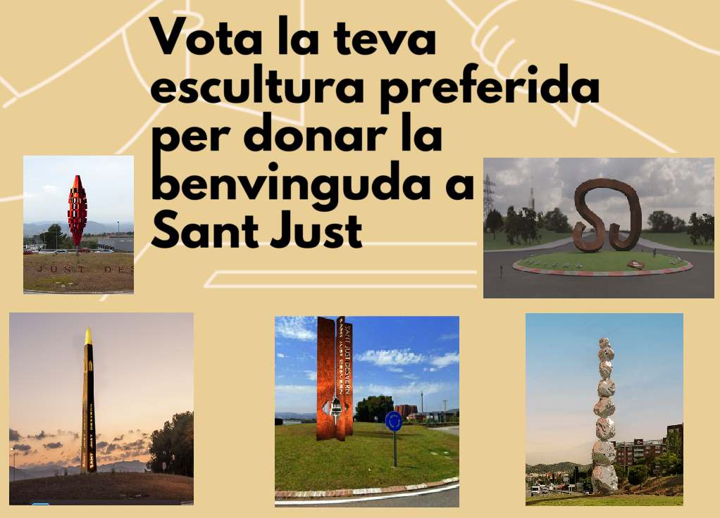 Los vecinos de Sant Just Desvern votan qué escultura dará la bienvenida al término municipal