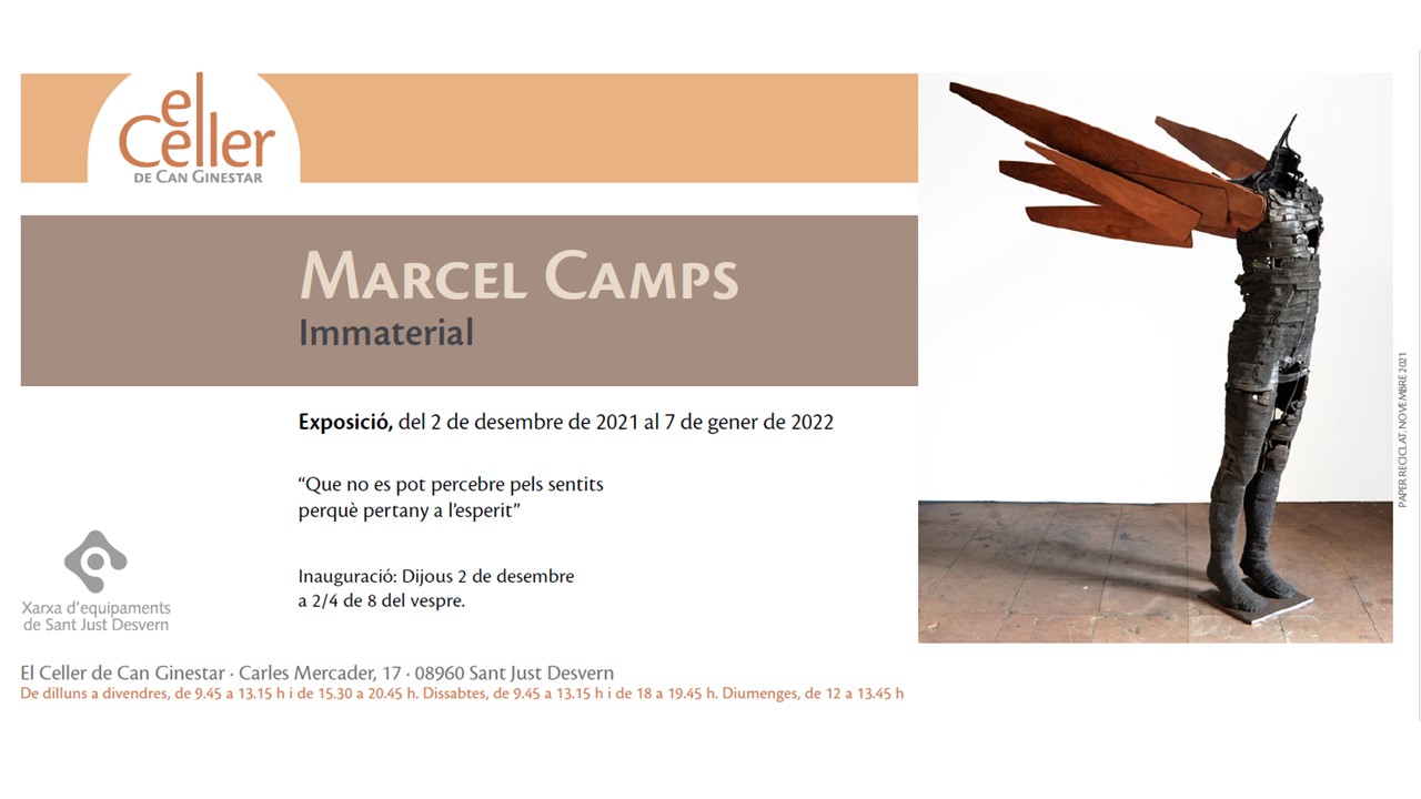 La exposición de escultura “Immaterial” se inaugurará el 2 de diciembre