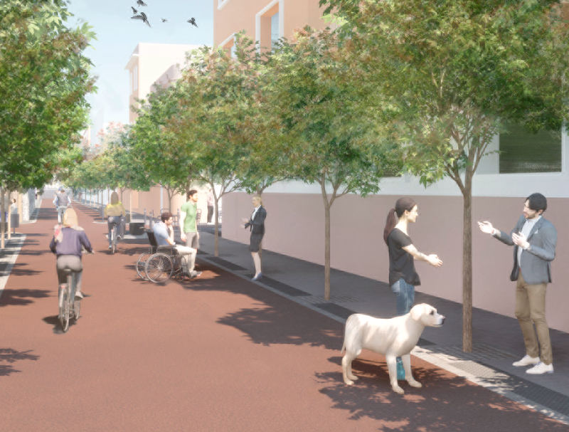 La calle Bonestar de Cornellà se transformará en un paseo para los peatones