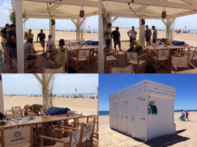 Las playas de Castelldefels se equipan con desfibriladores en sus chiringuitos