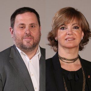 Oriol Junqueras y Meritxell Borràs, los dos políticos de la comarca condenados este lunes en el 'juicio del procés'