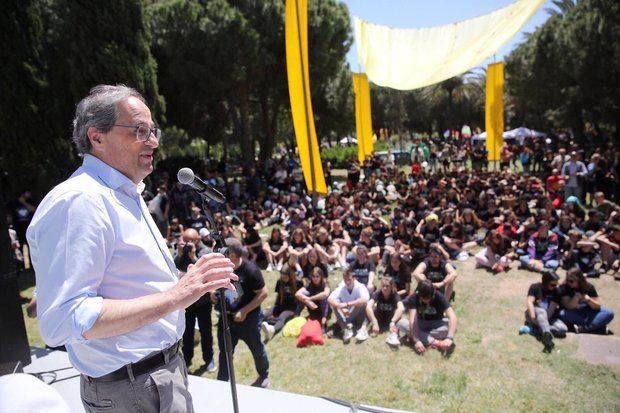 Domingo intenso de Torra en el Baix Llobregat