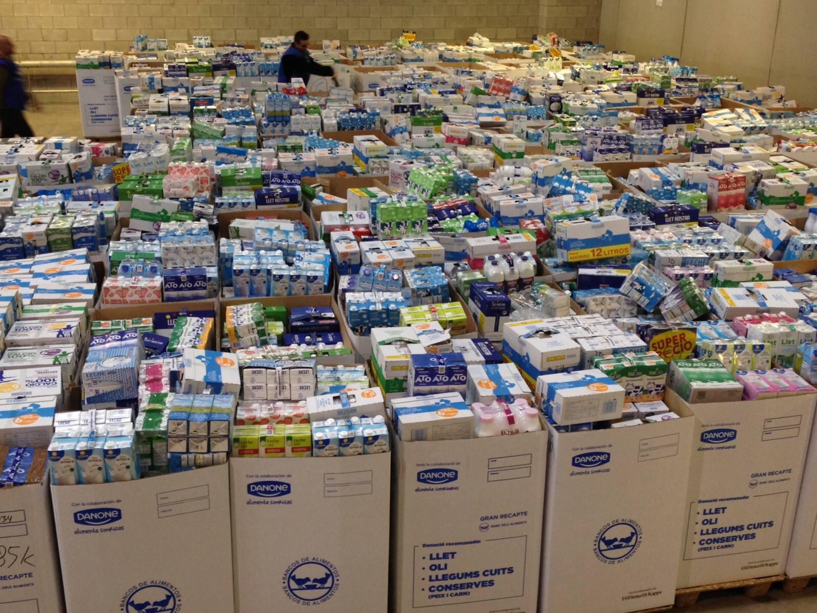 El Gran Recapte del Banc dels Aliments supera novament els quatre milions de quilos i podria millorar el rècord de 2014