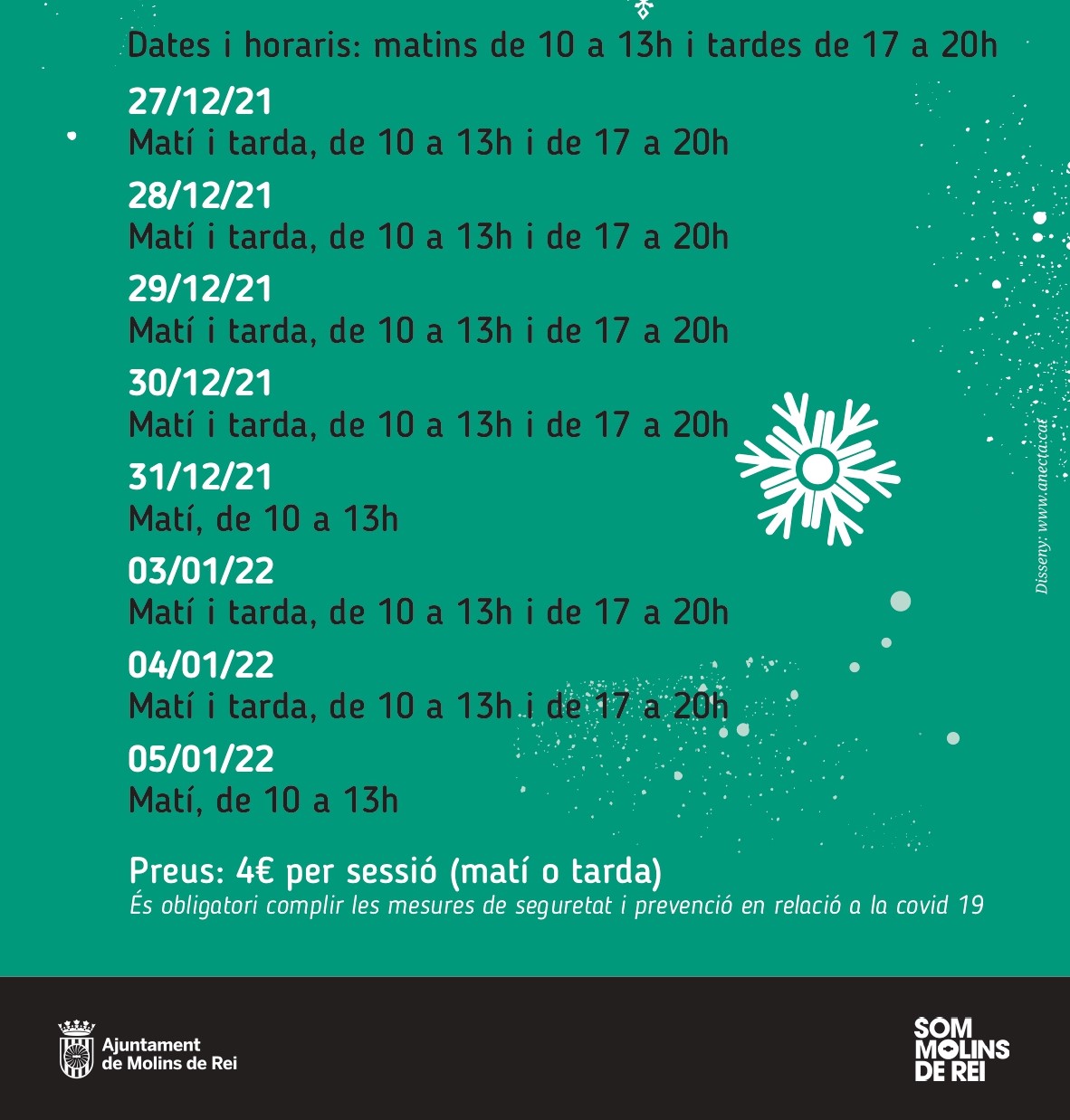 El Parque de Navidad regresa a Molins con actividades para niños y adolescentes