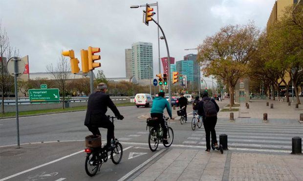 L’Hospitalet implanta una red básica pedalable para fomentar la movilidad sostenible y frenar contagios