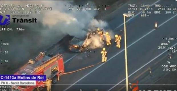 Matinal de fuego: dos incendios al unísono causan alarma en Molins de Rei y Sant Boi