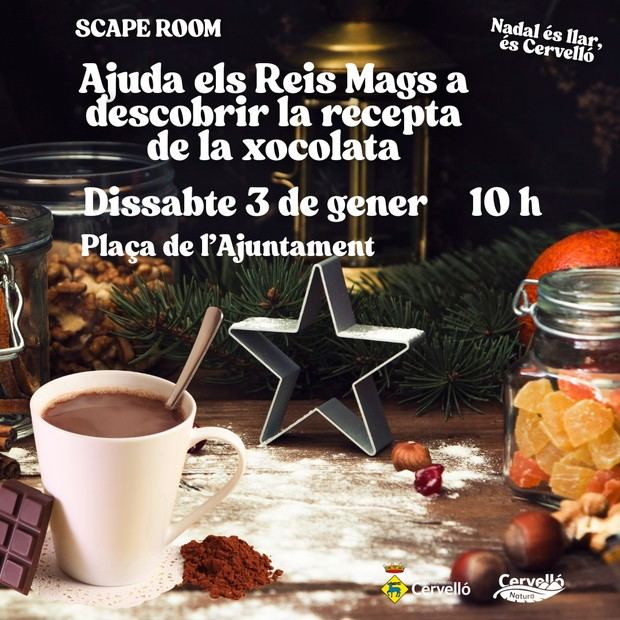 Participa en el escape room y ayuda a los Reyes Magos a encontrar la receta de chocolate