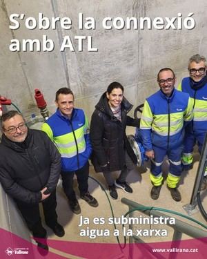 Vallirana inicia el suministro de agua potable de Aigües Ter-Llobregat