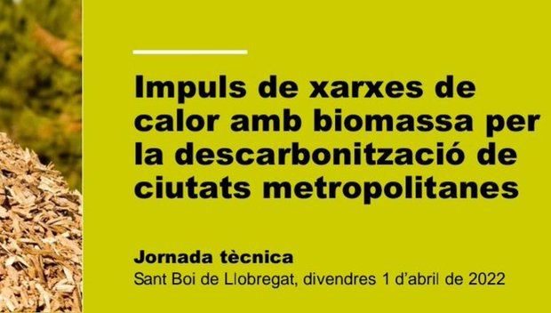 Sant Boi organiza el 1 de abril una jornada sobre redes de calor con biomasa en ciudades del área metropolitana