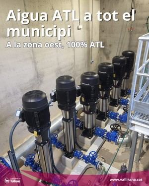 El suministro de agua de ATL llega a todo el municipio de Vallirana