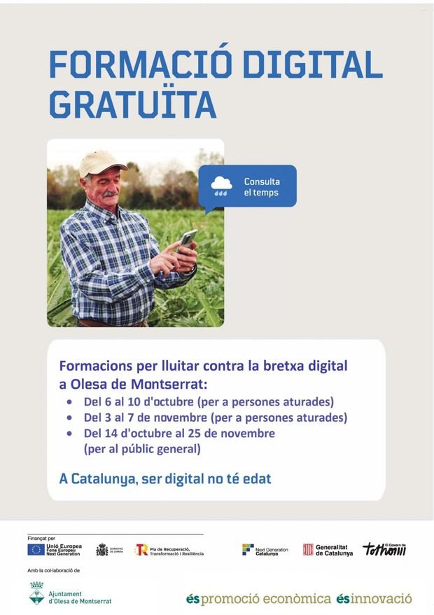 Olesa de Montserrat lanza cursos gratuitos para combatir la brecha digital entre mayores