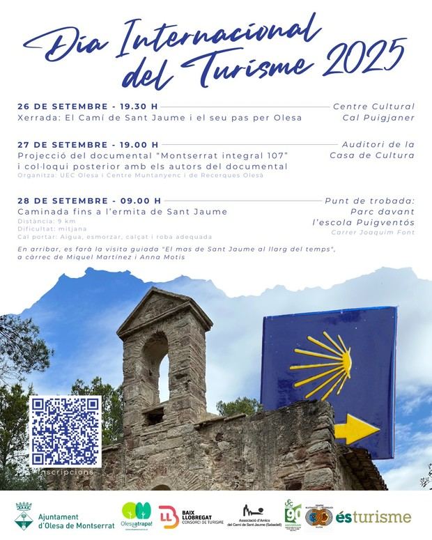 Olesa celebra el Día Internacional del Turismo con actividades sobre el Camí de Sant Jaume y Montserrat