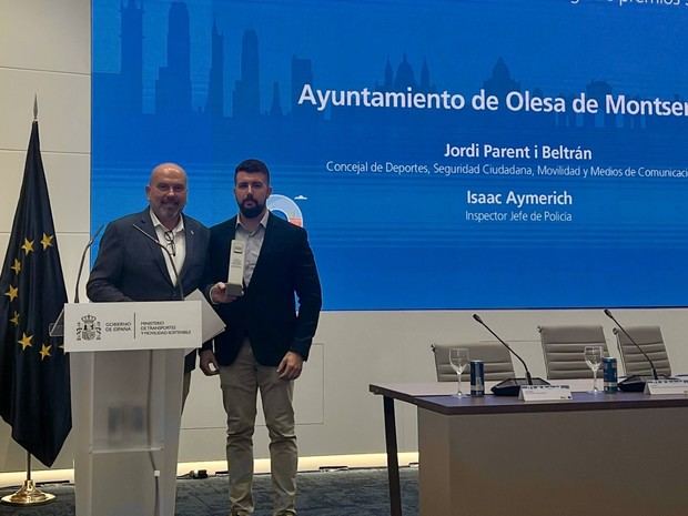 Olesa recibe un premio por su red de carriles para vehículos de movilidad personal