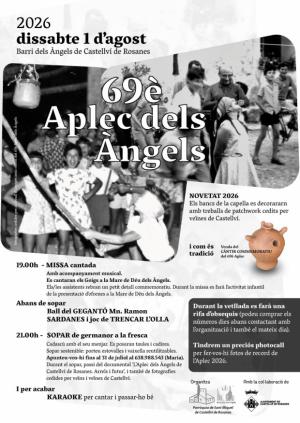 Castellví de Rosanes celebrará el 69 Aplec dels Àngels el 1 de agosto