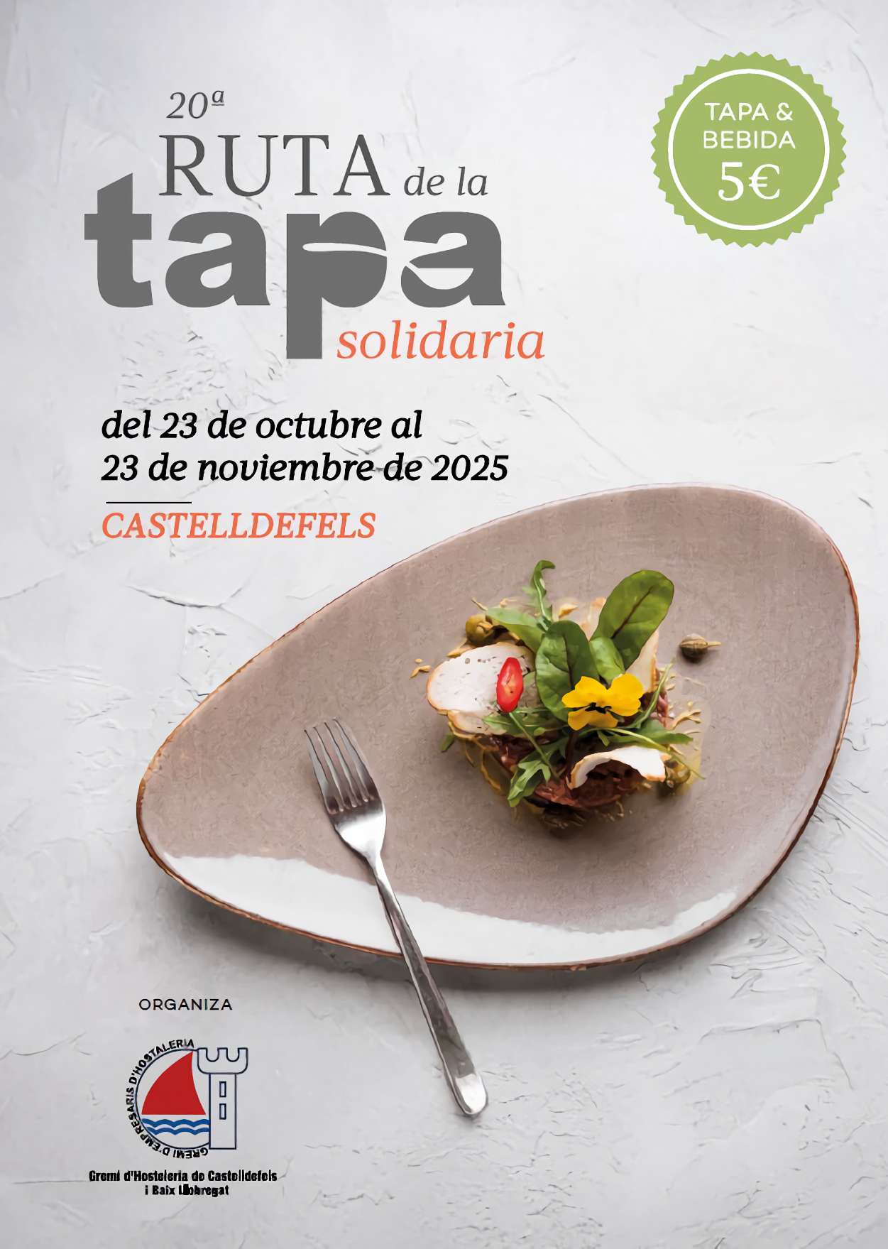 La Ruta de la Tapa Solidaria regresa a Castelldefels con 21 propuestas gastronómicas