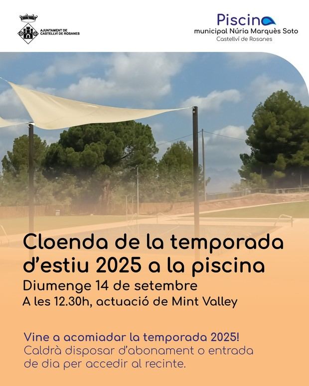La piscina de Castellví cierra su temporada 2025 con un concierto en directo