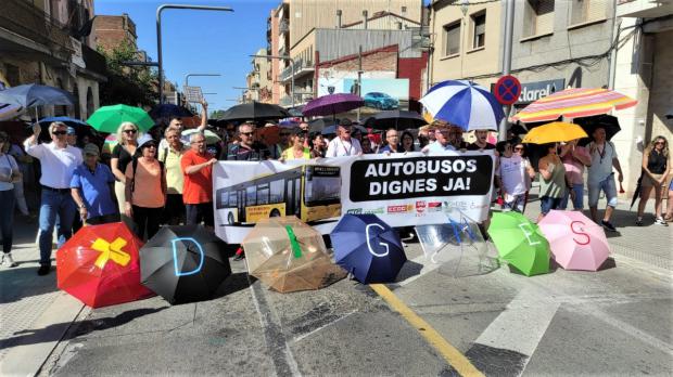 Manifestantes de la huelga contra AVANZA