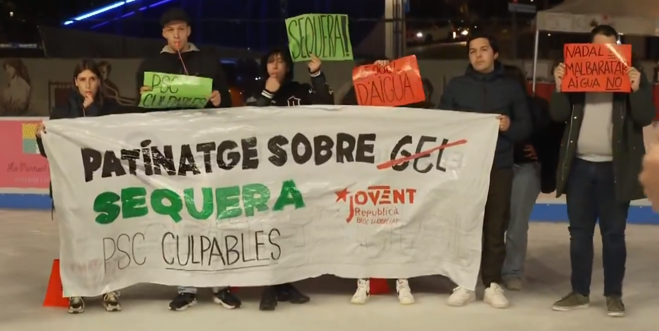 Más controversia por la pista de hielo de Sant Feliu: manifestación del Jovent Republicà