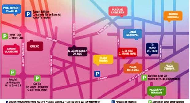 Mapa con los principales escenarios de Al Carrer'18.