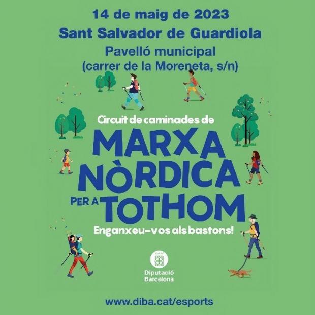 Cartel de la marcha nórdica desde Collbató 