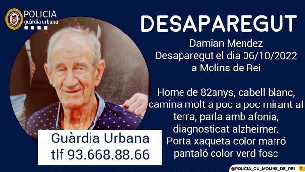 Fallece el anciano enfermo de alzhéimer que estuvo desaparecido durante cuatro días
