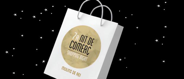 Ilustración publicitara de la 7ª Nit del Comerç i Nit de tapes