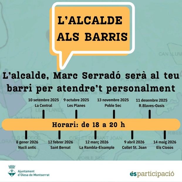 El alcalde de Olesa inicia nuevas visitas a los barrios y amplía servicios municipales