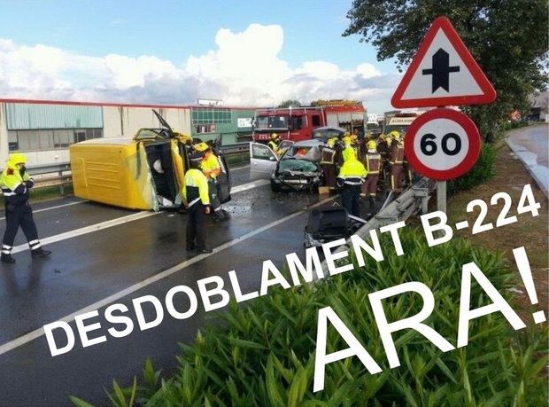 Sant Esteve reivindica el desdoblamiento de la B-224 para frenar la alta siniestralidad