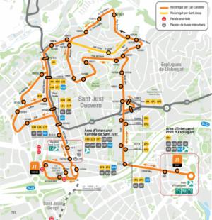 Nuevo recorrido del JustTram a partir del 1 de julio