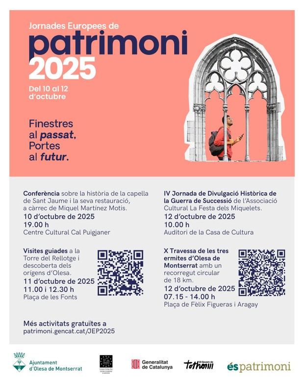 Olesa celebra las Jornadas Europeas de Patrimonio 2025 con actividades gratuitas