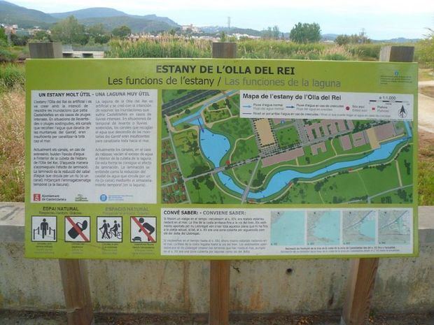 La Olla del Rei es un espacio naturalizado de Castelldefels que hace la función de balsa de laminación.
