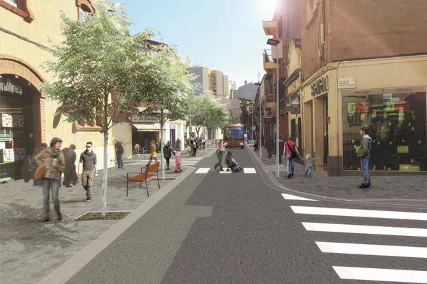 Sant Boi inicia la transformació del carrer Lluís Pascual Roca en un gran passeig urbà