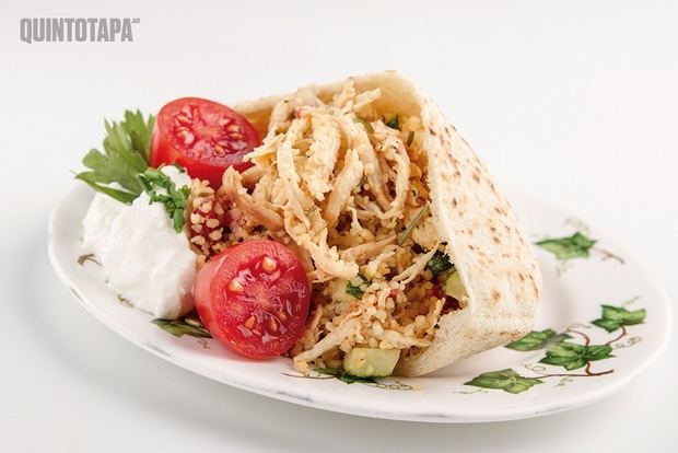 Kebab griego con pimientos de Cal Rosset, uno de los platos que se podrán degustar en esta edición del QuintoTapa en Sant Vicenç.