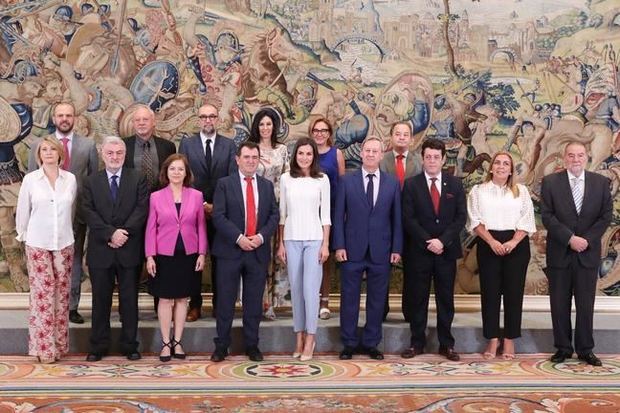 Audiencia de la AEEPP con la reina, celebrada en junio del año pasado.