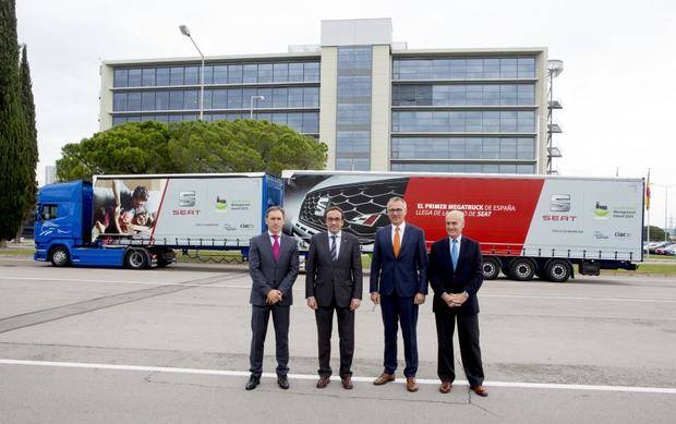 Hasta diciembre de 2015 solo se permitía en España la circulación de camiones de menos de 19 metros y con una capacidad de 40 toneladas | Imagen cedida por Seat