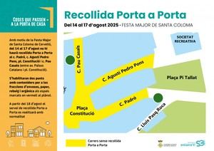 Recogida de residuos alterada durante la Festa Major en Santa Coloma