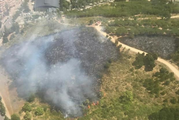 Estabilizado el fuego del parque de La Muntanyeta