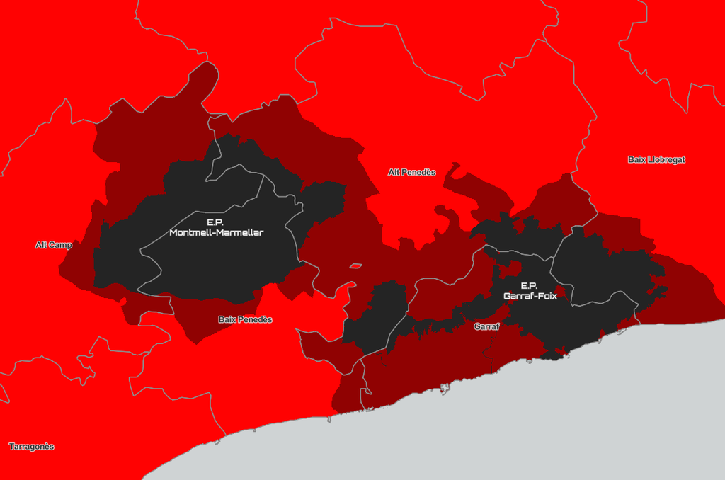 Mapa termográfico de Cataluña