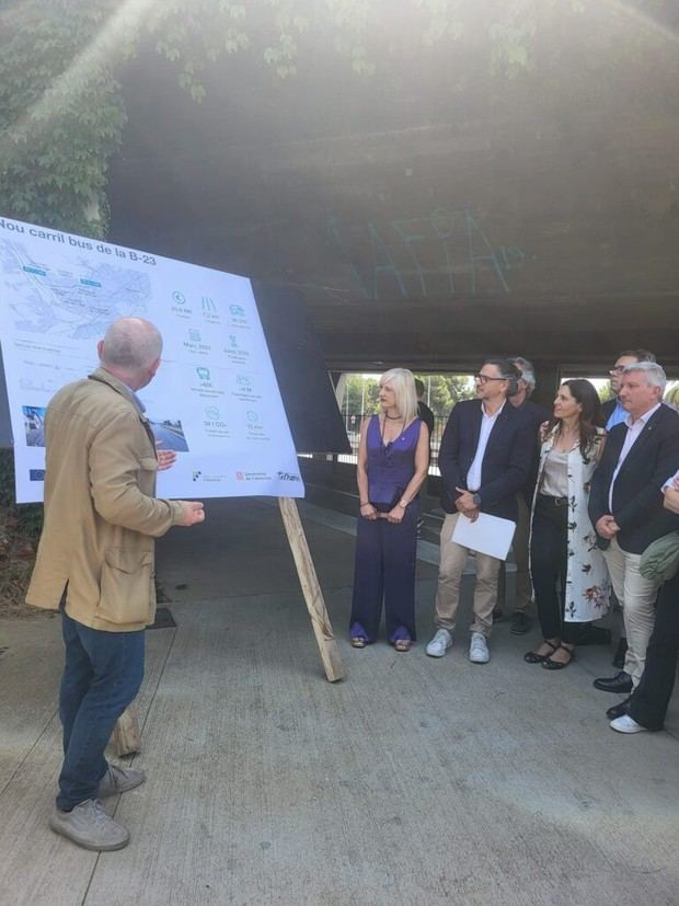 El nuevo carril bus de la B-23 entrará en funcionamiento en julio