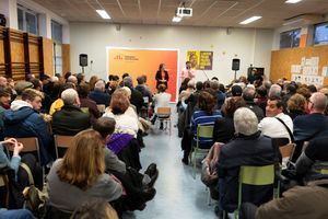 Acto en Viladecans de Gabriel Rufián.