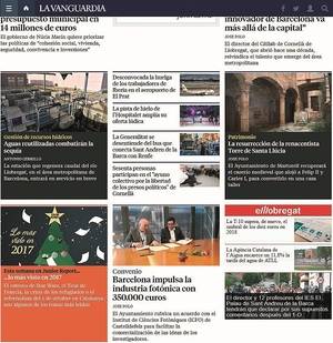 El Llobregat, en la edición digital de La Vanguardia