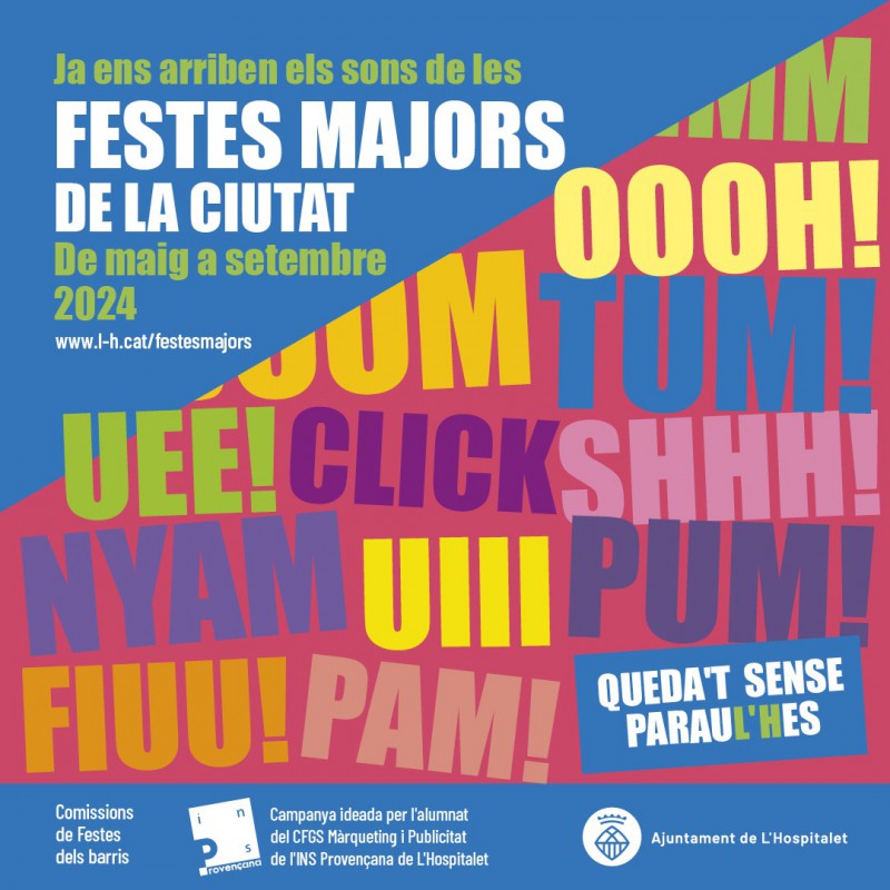 Cartel de la campaña de Fiestas Mayores, realizado por los alumnos del INS Provençana