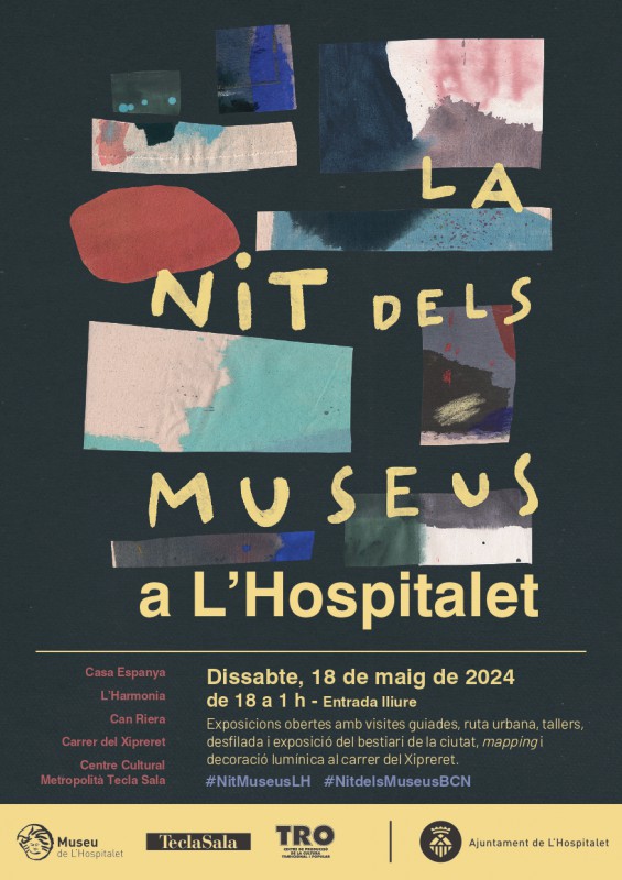 Cartel oficial de la "Nit dels Museus" 2024 en L'Hospitalet