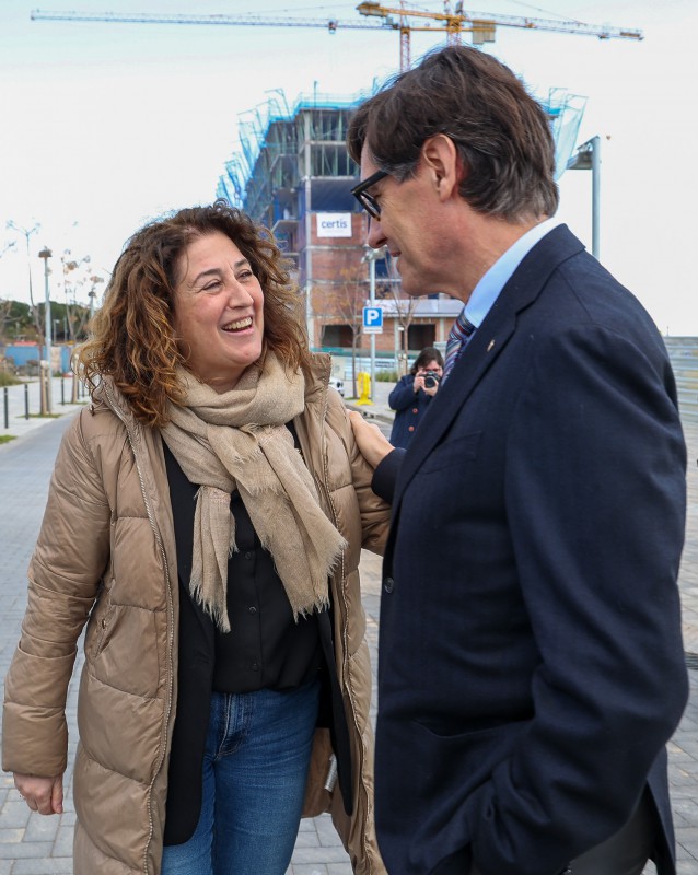 Olga Morales con el President de la Generalitat, Salvador Illa
