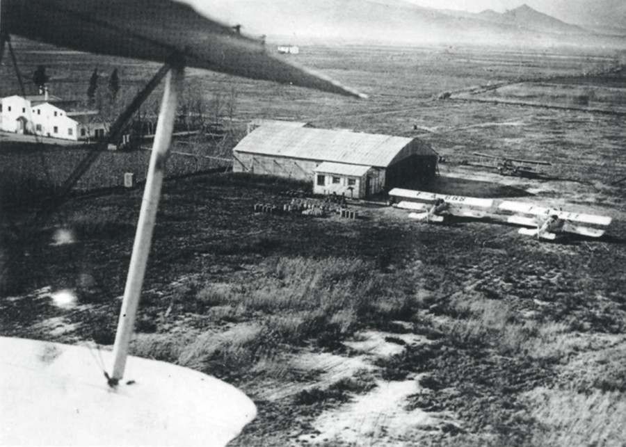 Foto antigua de La Volateria tomada desde un avión