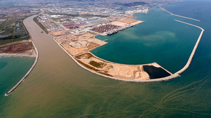 Nueva desembocadura del río Llobregat