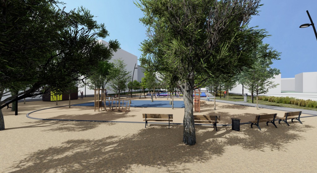 Render del futuro Parc de la Solana (Ajuntament de Sant Andreu de la Barca)