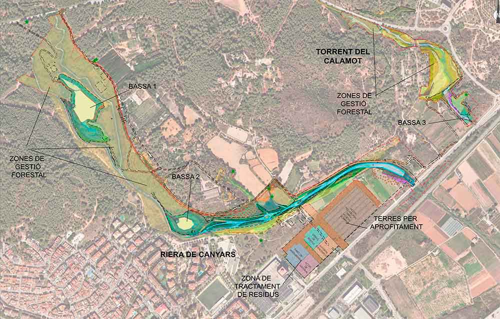 Mapa rieras de Gavà